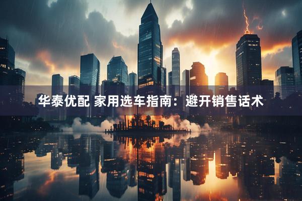 华泰优配 家用选车指南:避开销售话术